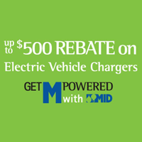 Up to $500 Rebate on Level 2 Electric Vehicle Chargers logo