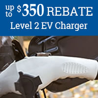 Up to $350 Rebate on Level 2 Electric Vehicle Chargers logo